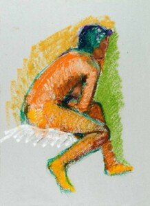 ASUN 1991 Cera sobre papel 50 x 36 cm